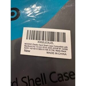 MOSISO MacBook Pro 13 inch Hard Shell Case‎ Matte Black Cover A2338 A2289